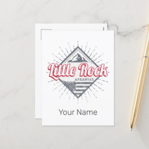 Cartes Pour Fêtes Annuelles Little Rock Arkansas City États-Unis Design USA