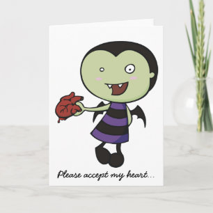 Cartes Pour Fêtes Annuelles Little Vampire Heart