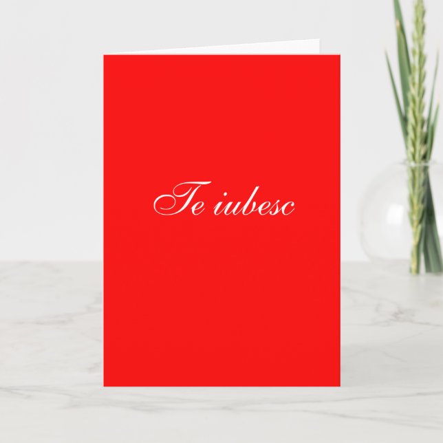 Cartes Pour Fêtes Annuelles L'iubesc en rouge et blanc (Devant)