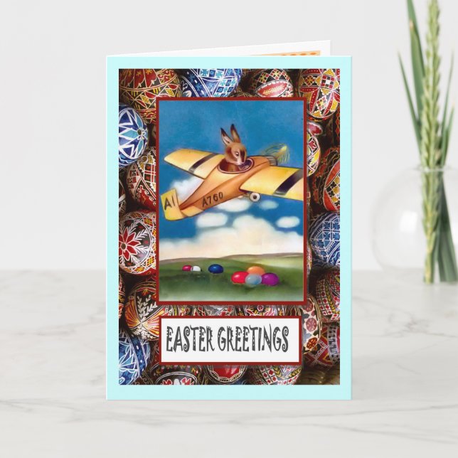 Cartes Pour Fêtes Annuelles Livraison des oeufs en l'avion (Devant)