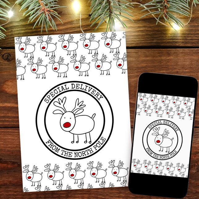 Cartes Pour Fêtes Annuelles Livraison spéciale du pôle Nord Personnalisée (Christmas Card from Santa. Buy professionally printed or as a printable digital download.)