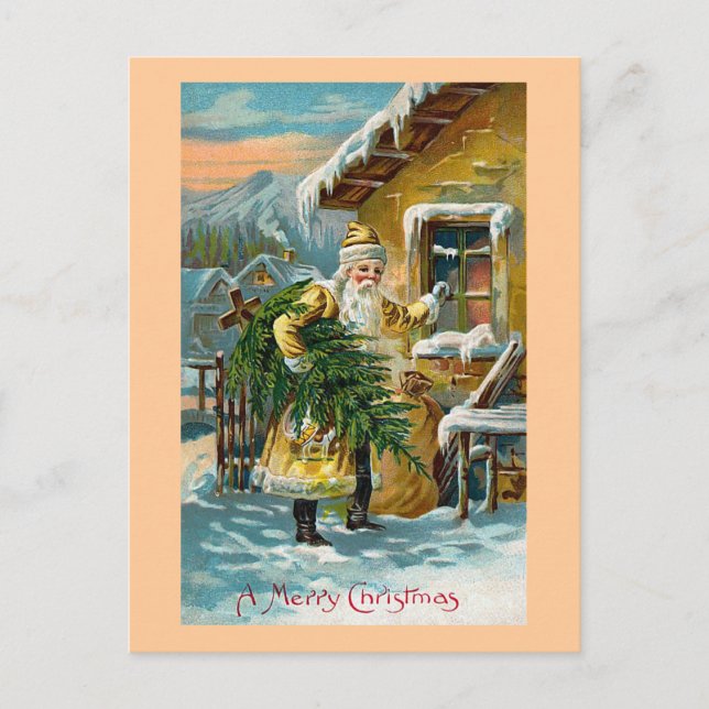 Cartes Pour Fêtes Annuelles "Livrer des cadeaux de Noël" (Devant)