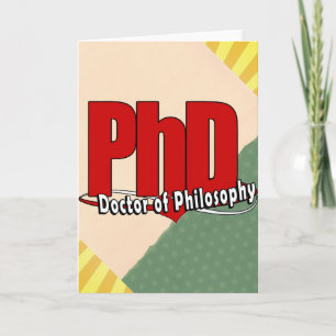 Cartes Pour Fêtes Annuelles LOGO BIG RED PhD