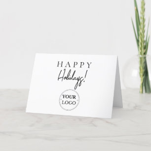 Cartes Pour Fêtes Annuelles Logo d'affaires Joyeux jours fériés Minimaliste