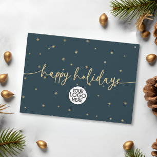 Cartes Pour Fêtes Annuelles Logo d'affaires minimaliste moderne Happy Holidays