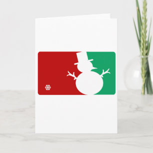 Cartes Pour Fêtes Annuelles Logo de bonhomme de neige de Noël MVP