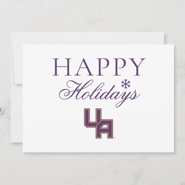 Cartes Pour Fêtes Annuelles Logo de l'Université d'Albany Initials (Devant)