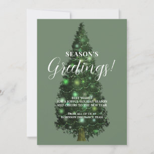 Cartes Pour Fêtes Annuelles Logo d'entreprise Arbres de Noël