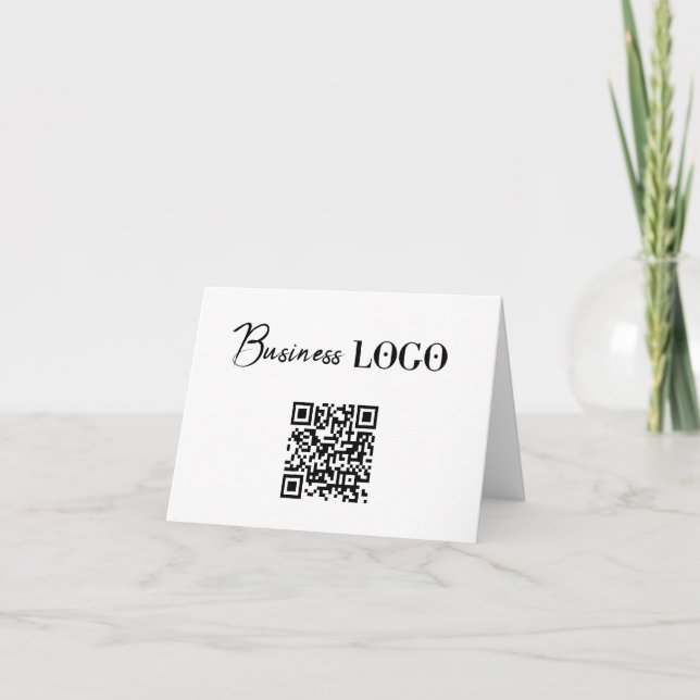 Cartes Pour Fêtes Annuelles Logo d'entreprise Code QR promotionnel de la socié (Devant)