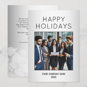 Cartes Pour Fêtes Annuelles Logo d'entreprise gris flou Arrière - plan