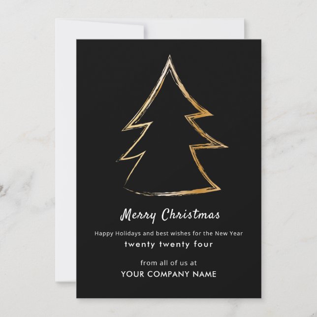 Cartes Pour Fêtes Annuelles Logo d'entreprise moderne Christmast Tree (Devant)