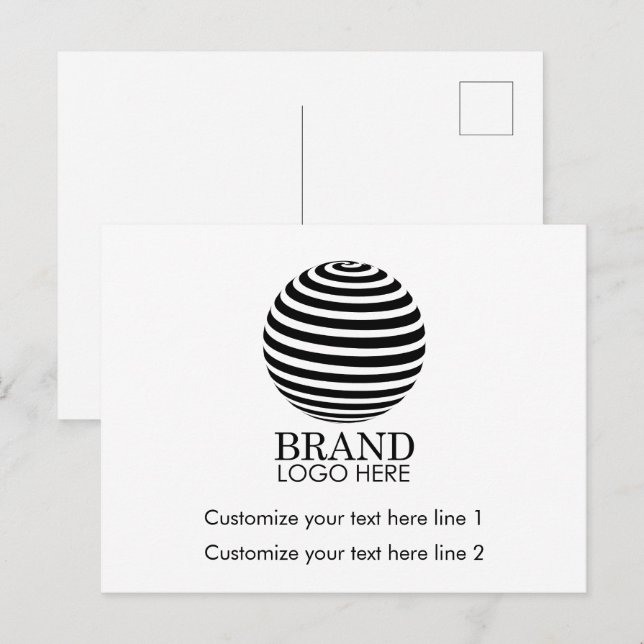 Cartes Pour Fêtes Annuelles Logo d'entreprise moderne sur mesure (Devant / Derrière)