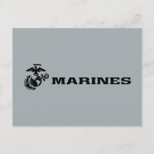 Cartes Pour Fêtes Annuelles Logo en noir empilé USMC