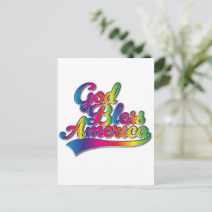 Cartes Pour Fêtes Annuelles logo God Bless America arc-en-ciel