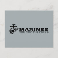 Logo noir empilé USMC "The Rew, The Fiers"