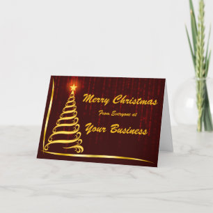 Cartes Pour Fêtes Annuelles Logo & Promo Business Joyeux voeux de Noël
