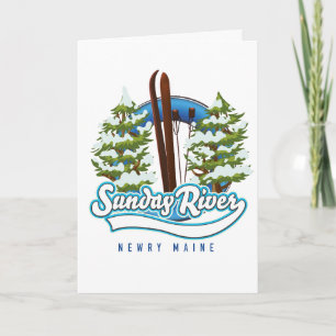 Cartes Pour Fêtes Annuelles logo ski de Sunday River Newry Maine