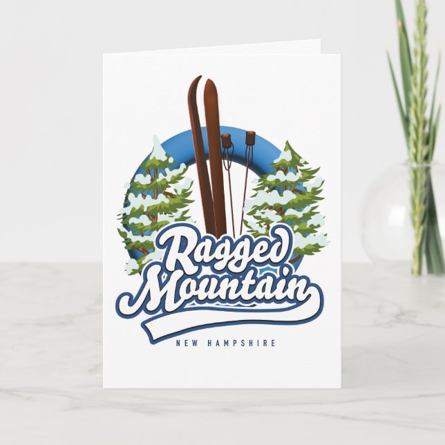 Cartes Pour Fêtes Annuelles Logo ski Ragged Mountain New Hampshire (Devant)