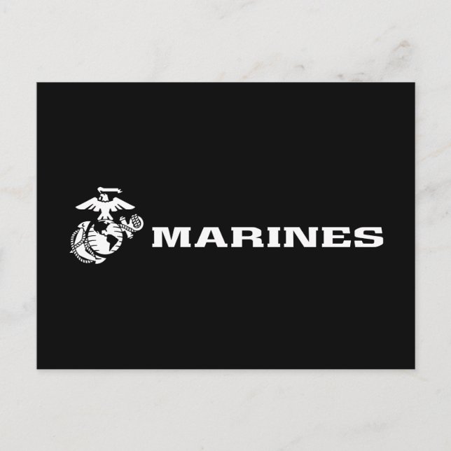 Cartes Pour Fêtes Annuelles Logo USMC - Blanc (Devant)