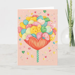 Cartes Pour Fêtes Annuelles Lollipop sucré coloré