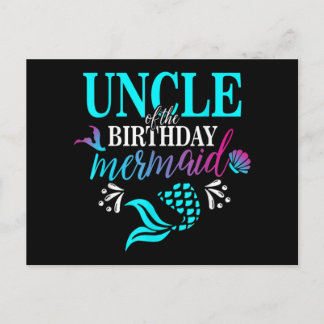 Cartes Pour Fêtes Annuelles L'Oncle De La Famille De La Sirène D'Anniversaire
