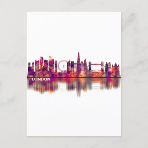 Cartes Pour Fêtes Annuelles London England Skyline