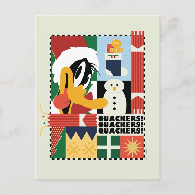 Cartes Pour Fêtes Annuelles LOONEY TUNES™ DAFFY DUCK™ Fous Rires de Vacances (Devant)