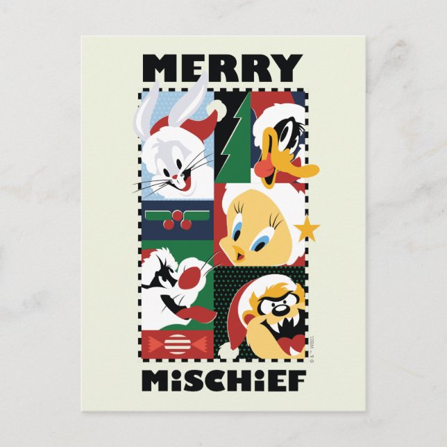 Cartes Pour Fêtes Annuelles LOONEY TUNES™ Joyeux Bazar de Fêtes (Devant)