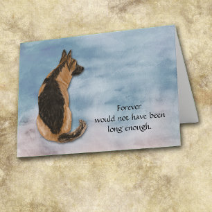 Cartes Pour Fêtes Annuelles Loss of German Shepherd Dog Sympathy Card