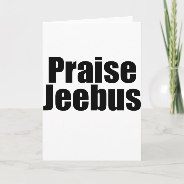 Cartes Pour Fêtes Annuelles Louange Jeebus (Devant)
