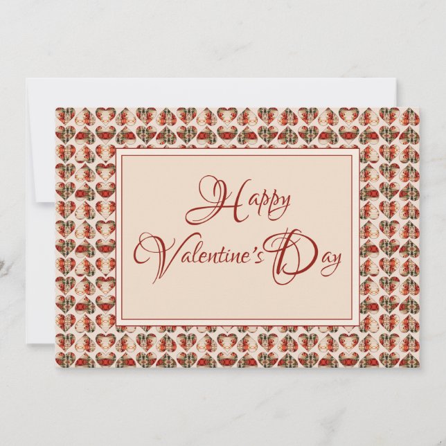 Cartes Pour Fêtes Annuelles Louise Hearts Valentine's (Devant)