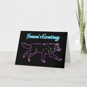 Cartes Pour Fêtes Annuelles Loup électrique