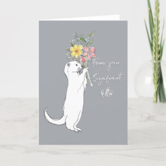 Cartes Pour Fêtes Annuelles Loutre significative