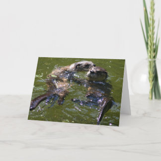 Cartes Pour Fêtes Annuelles Loutres gaies d'Olly