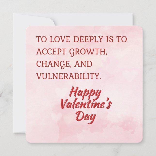 Cartes Pour Fêtes Annuelles Love and Growth Quote Happy Valentine's Day card  (Devant)