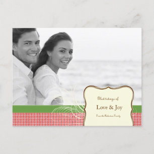 Cartes Pour Fêtes Annuelles Love and Joy in Houndstooth