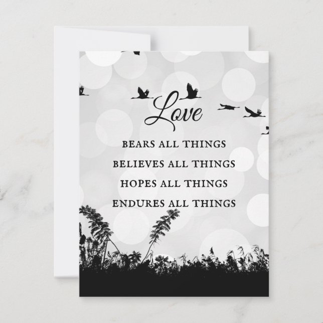 Cartes Pour Fêtes Annuelles Love Bears All Things Black Silhouette Citations (Devant)