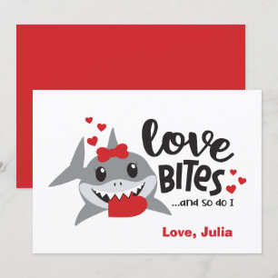 Cartes Pour Fêtes Annuelles Love Bites   Alors Est-Ce Que Je Drôle Shark Girl 