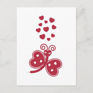 Cartes Pour Fêtes Annuelles Love Bug Valentine Postcard © 2012 M. Martz
