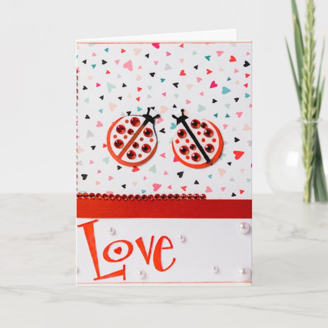 Cartes Pour Fêtes Annuelles Love Bug Valentine's Day Card (Devant)