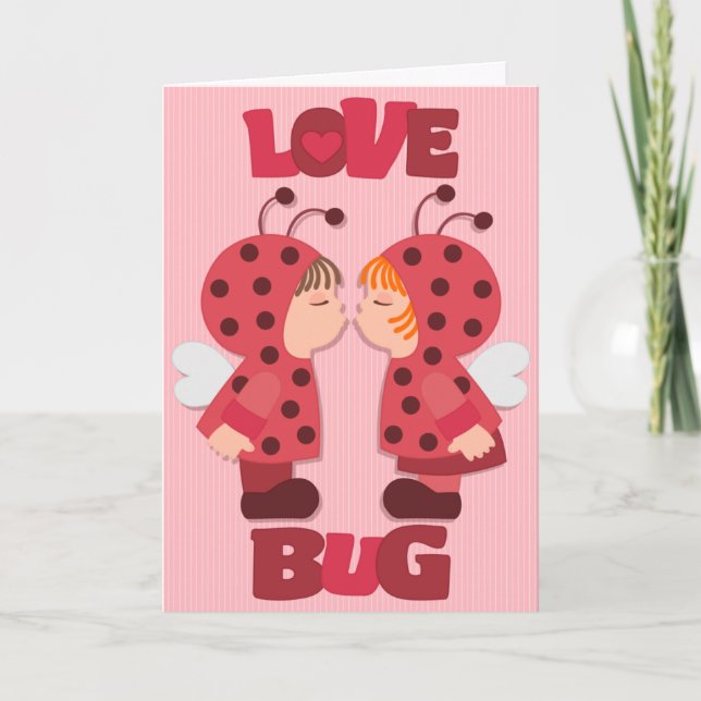 Cartes Pour Fêtes Annuelles Love Bugs Beetles Valentine's Card (Devant)