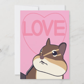 Cartes Pour Fêtes Annuelles Love chipmunk
