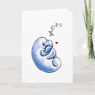 Cartes Pour Fêtes Annuelles Love de Manatee Hugs