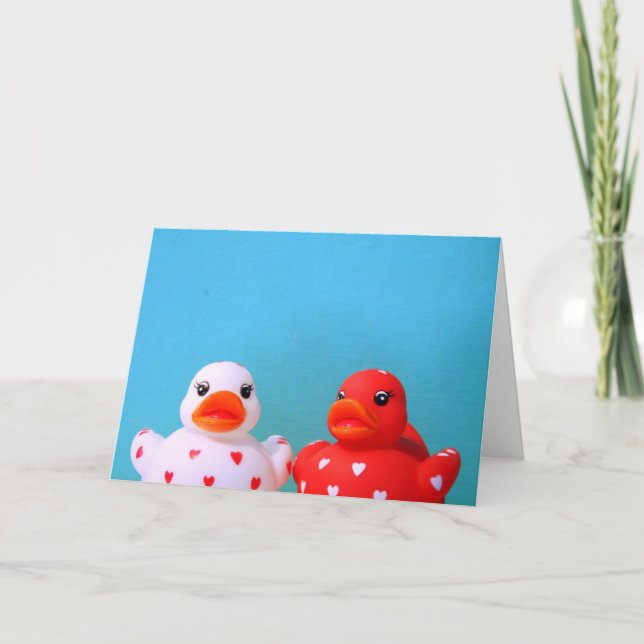 Cartes Pour Fêtes Annuelles Love Ducks (Devant)