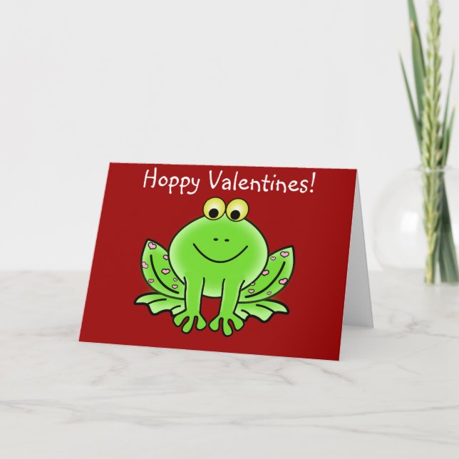 Cartes Pour Fêtes Annuelles Love Frog Funny Salutation: La Saint Valentin chan (Devant)