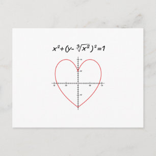 Cartes Pour Fêtes Annuelles Love Heart Equation Math Funny Valentine's Day