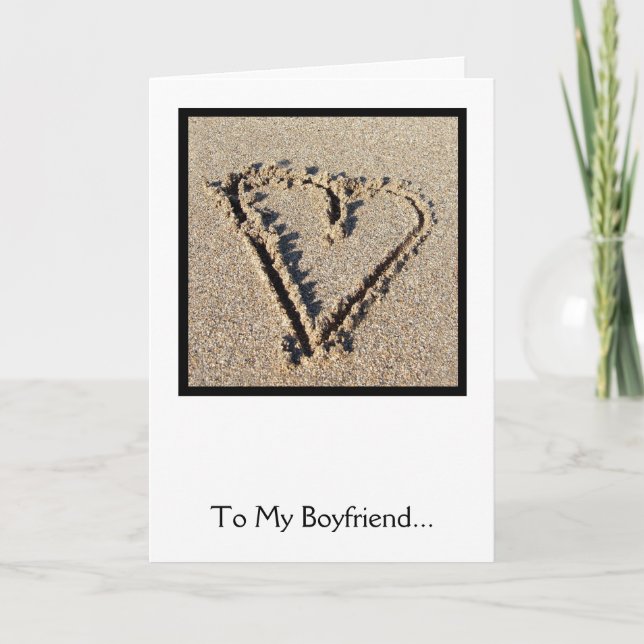 Cartes Pour Fêtes Annuelles Love Heart Sand Valentine's Card (Devant)