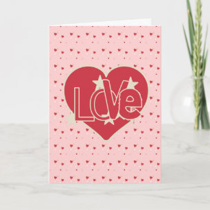 Cartes Pour Fêtes Annuelles Love Hearts and Stars Valentine's