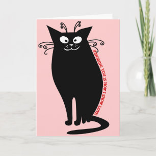 Cartes Pour Fêtes Annuelles Love letter from my cat