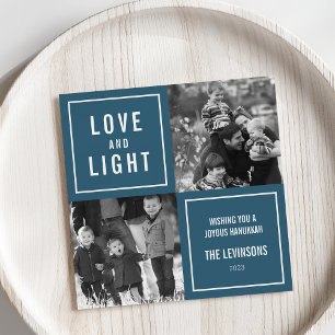 Cartes Pour Fêtes Annuelles Love & Light Modern Hanoukka Photo
